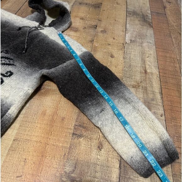 Vintage Handmade Native Wool Hoodie Ornament Aztec - Picture 6 of 8